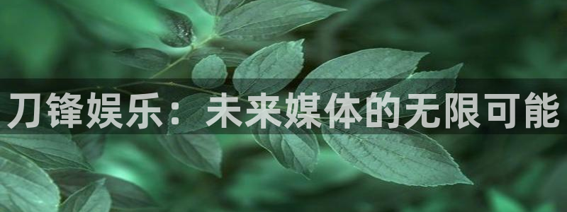 伟德国际1946体育凯捷登陆：刀锋娱乐：未来媒体的无限可能