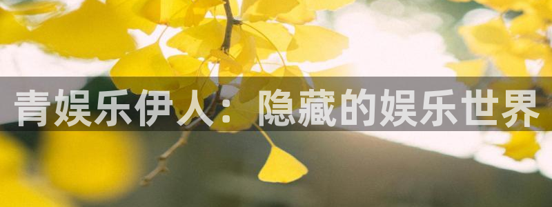 伟德国际1946体育官网入口登录：青娱乐伊人：隐藏的娱乐世界