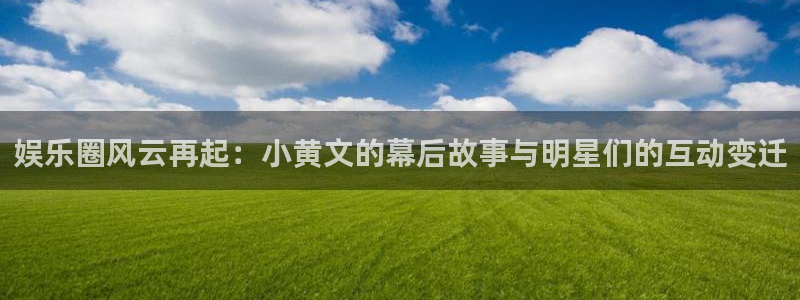 伟德国际1946体育论坛：娱乐圈风云再起：小黄文的幕后故事与明星们的互动变迁